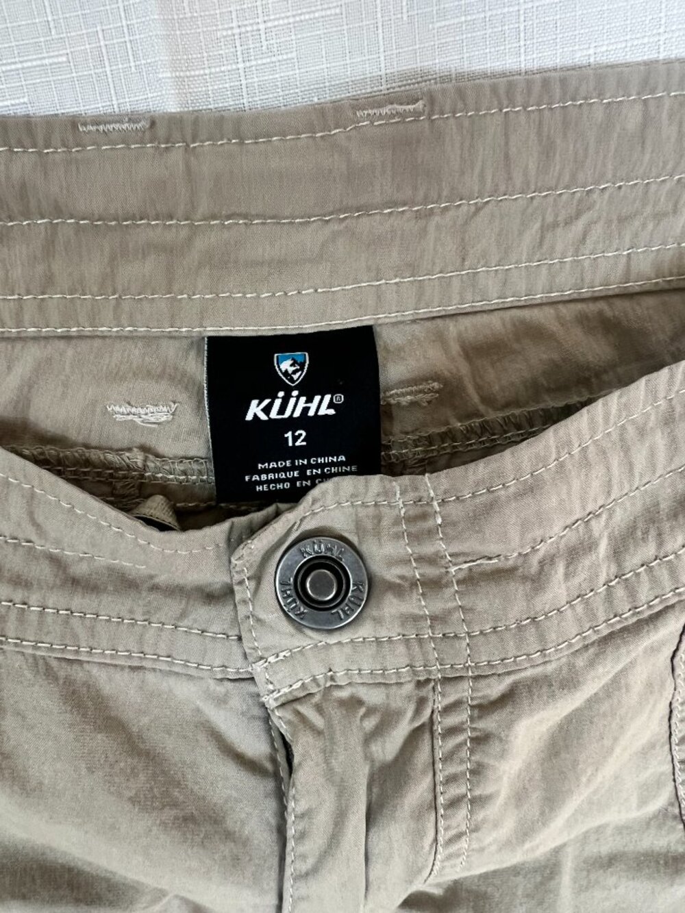 KUHL Kontra Women 12 Roll Up Capri Pants Khaki Tan Cargo Hiking - Picture 2 of 12